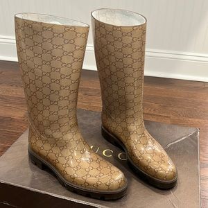 Authentic Gucci GG Rain Boots